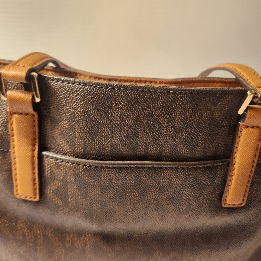 Michael Kors Logo Brown Tote Bag - Great Restoration Project - Picture 3 of 13